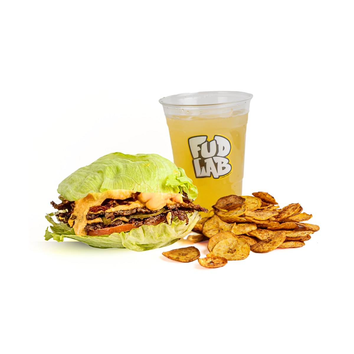 Green Monster, doble smash en lechuga con papas y limonada